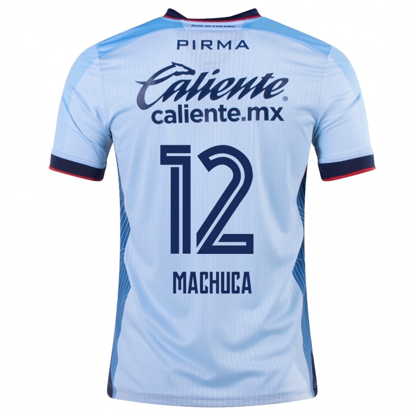 Męski Gabriela Machuca #12 Niebieskie Niebo Wyjazdowa Koszulka 2023/24 Koszulki Klubowe
