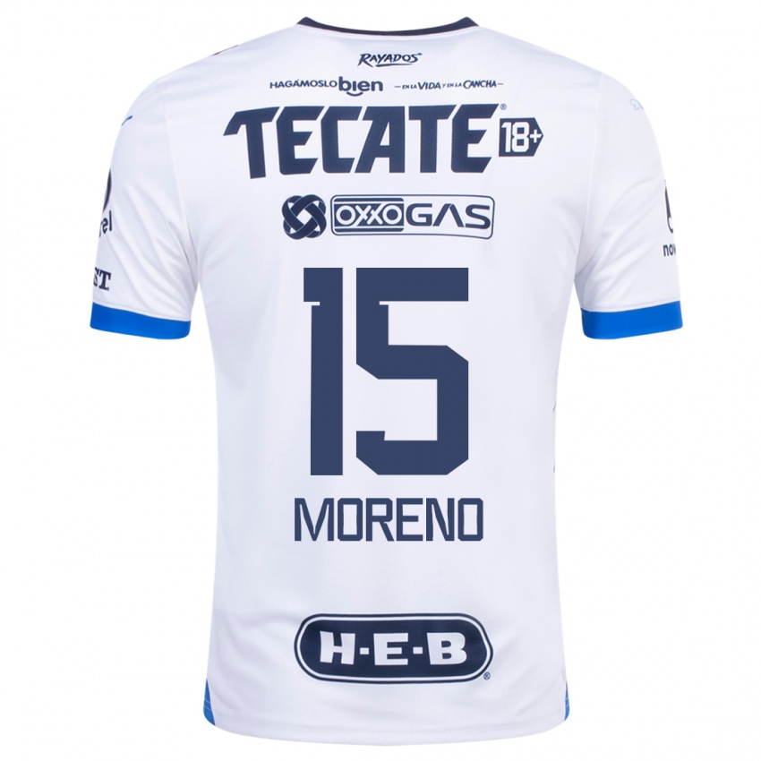 Męski Hector Moreno #15 Biały Wyjazdowa Koszulka 2023/24 Koszulki Klubowe