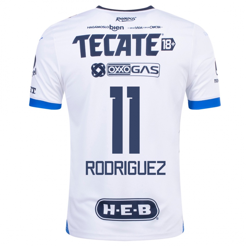 Męski Lizette Rodriguez #11 Biały Wyjazdowa Koszulka 2023/24 Koszulki Klubowe