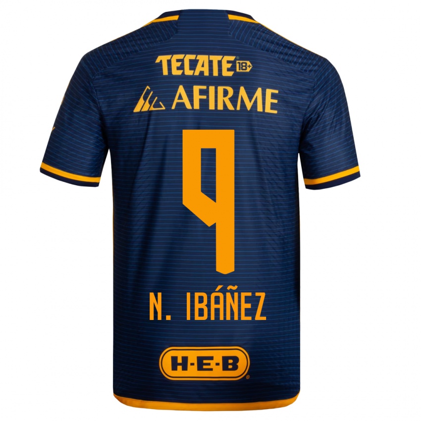 Męski Nicolás Ibáñez #9 Ciemny Niebieski Wyjazdowa Koszulka 2023/24 Koszulki Klubowe