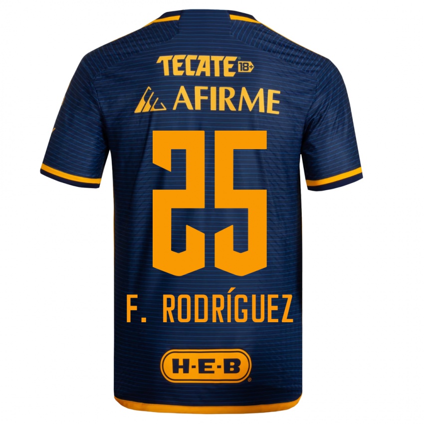 Męski Felipe Rodríguez #25 Ciemny Niebieski Wyjazdowa Koszulka 2023/24 Koszulki Klubowe