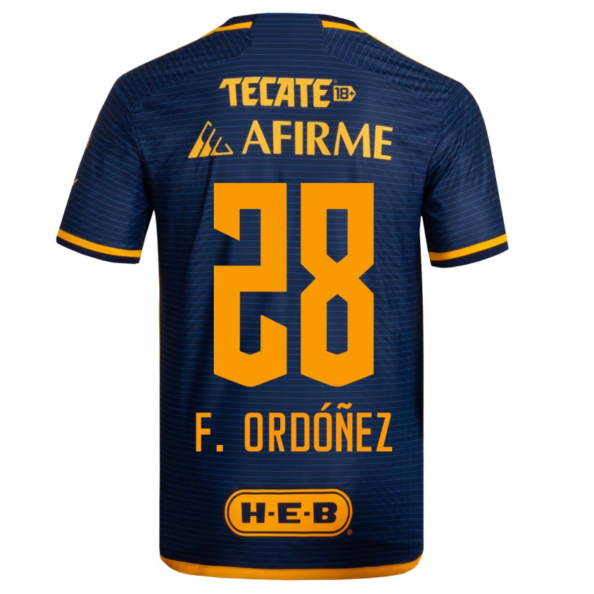 Męski Fernando Ordóñez #28 Ciemny Niebieski Wyjazdowa Koszulka 2023/24 Koszulki Klubowe