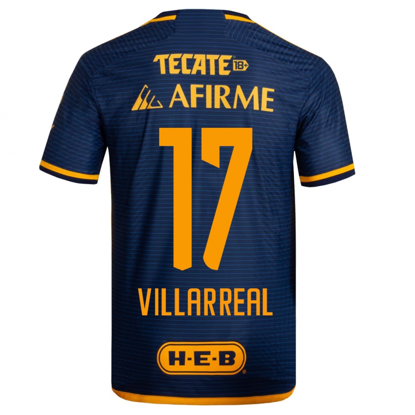 Męski Natalia Villarreal #17 Ciemny Niebieski Wyjazdowa Koszulka 2023/24 Koszulki Klubowe