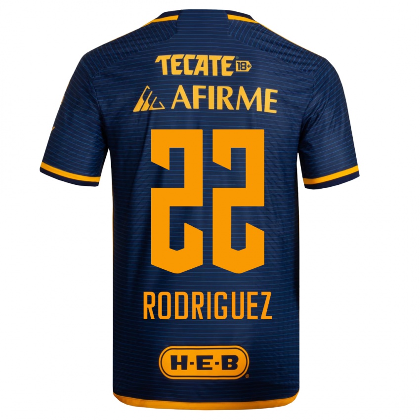 Męski Anika Rodriguez #22 Ciemny Niebieski Wyjazdowa Koszulka 2023/24 Koszulki Klubowe