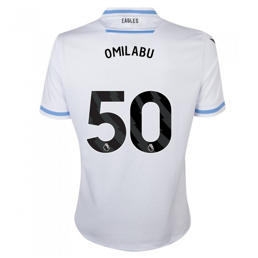 Kobiety David Omilabu #50 Biały Wyjazdowa Koszulka 2023/24 Koszulki Klubowe