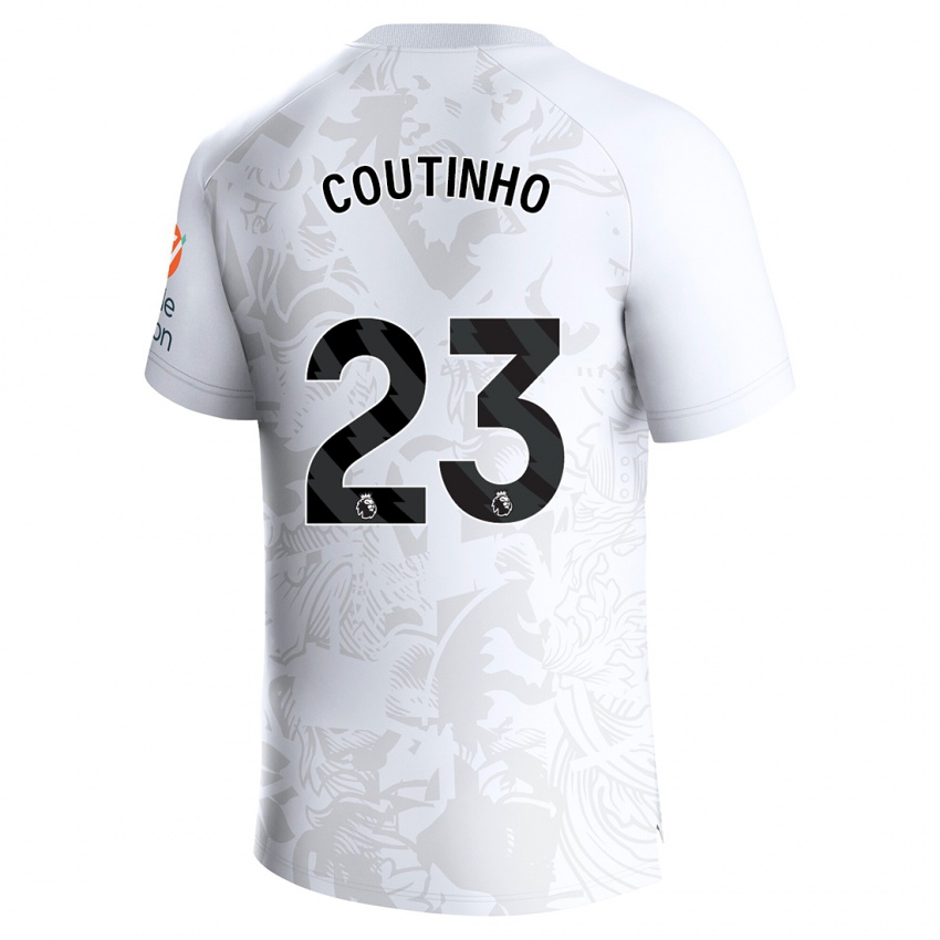 Kobiety Philippe Coutinho #23 Biały Wyjazdowa Koszulka 2023/24 Koszulki Klubowe
