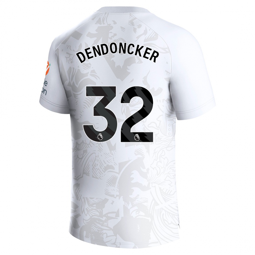 Kobiety Leander Dendoncker #32 Biały Wyjazdowa Koszulka 2023/24 Koszulki Klubowe