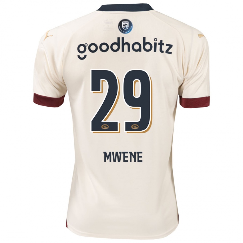 Kobiety Phillipp Mwene #29 Białawy Wyjazdowa Koszulka 2023/24 Koszulki Klubowe