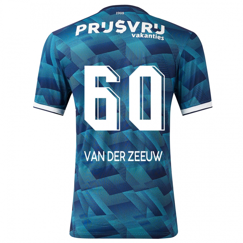 Kobiety Twan Van Der Zeeuw #60 Niebieski Wyjazdowa Koszulka 2023/24 Koszulki Klubowe