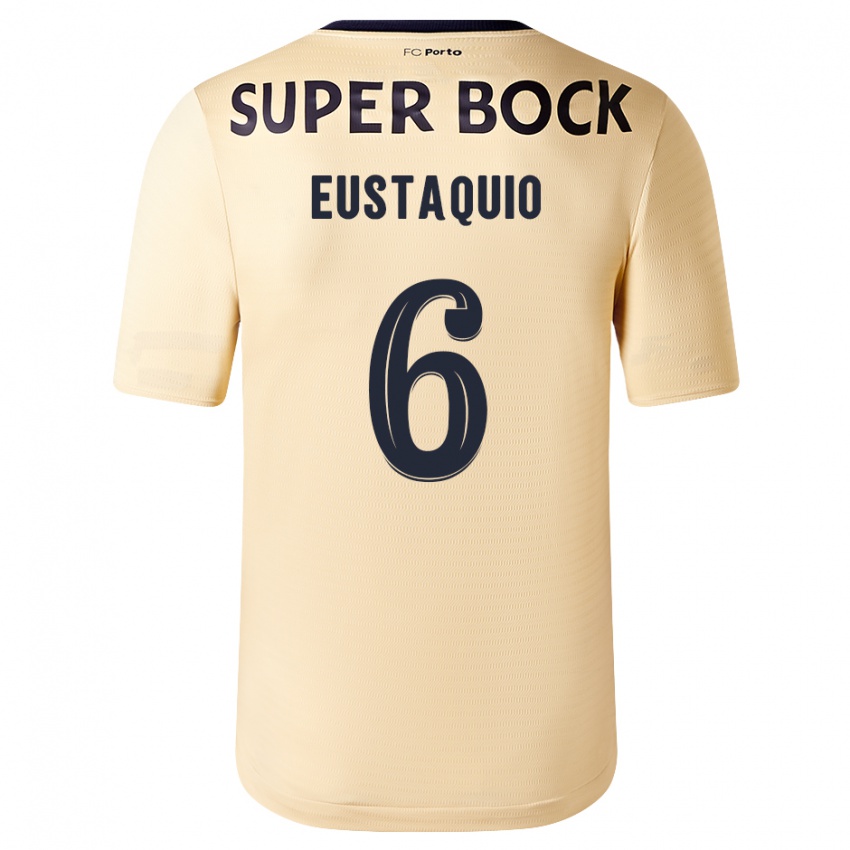 Kobiety Stephen Eustaquio #6 Beżowo-Złoty Wyjazdowa Koszulka 2023/24 Koszulki Klubowe