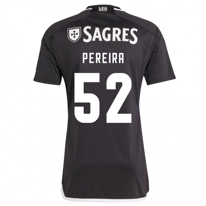Kobiety Henrique Pereira #52 Czarny Wyjazdowa Koszulka 2023/24 Koszulki Klubowe