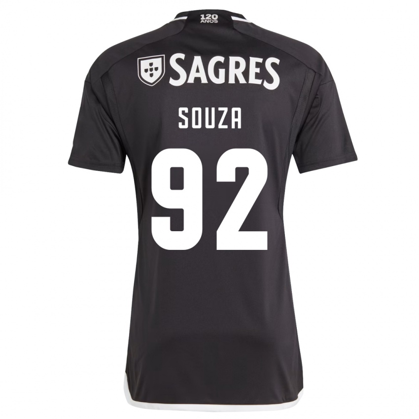 Kobiety Pedro Souza #92 Czarny Wyjazdowa Koszulka 2023/24 Koszulki Klubowe