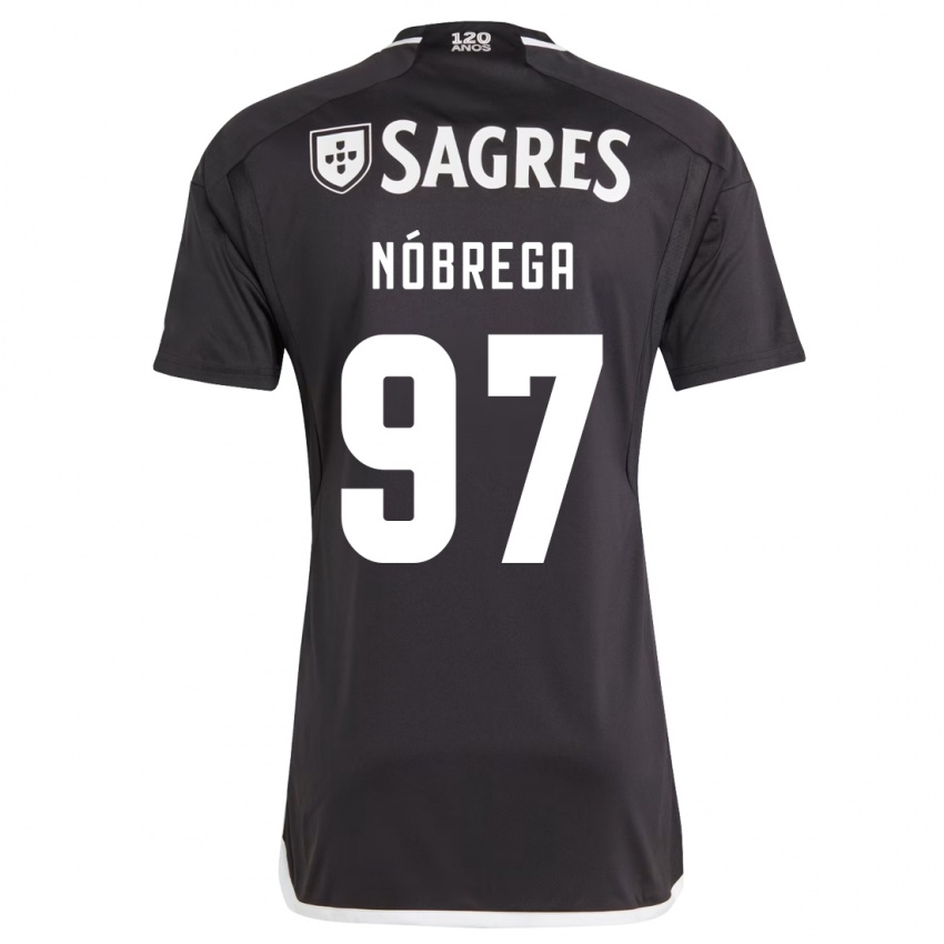 Kobiety Ricardo Nóbrega #97 Czarny Wyjazdowa Koszulka 2023/24 Koszulki Klubowe