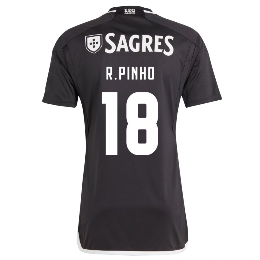 Kobiety Rodrigo Pinho #18 Czarny Wyjazdowa Koszulka 2023/24 Koszulki Klubowe
