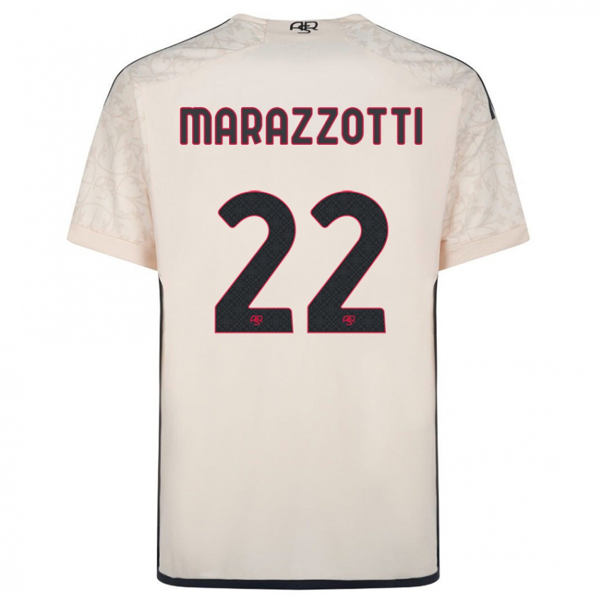 Kobiety Fabrizio Marazzotti #22 Białawy Wyjazdowa Koszulka 2023/24 Koszulki Klubowe
