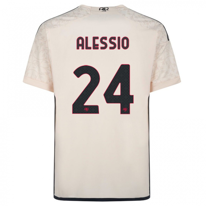 Kobiety Filippo Alessio #24 Białawy Wyjazdowa Koszulka 2023/24 Koszulki Klubowe