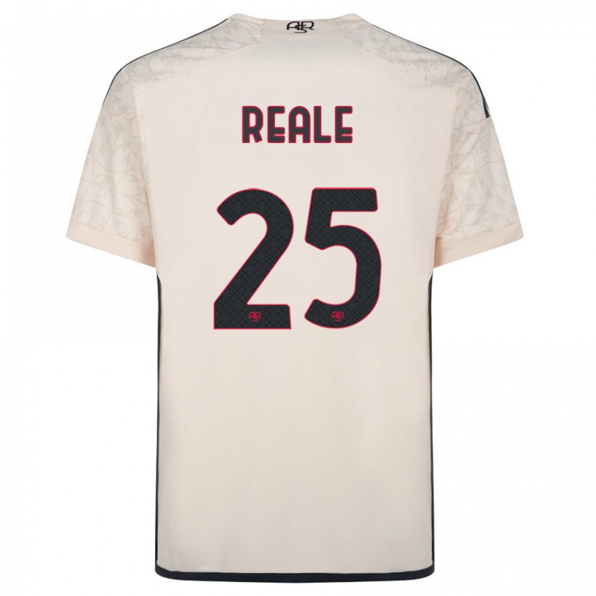 Kobiety Filippo Reale #25 Białawy Wyjazdowa Koszulka 2023/24 Koszulki Klubowe