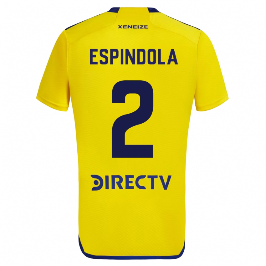 Kobiety Noelia Espindola #2 Żółty Wyjazdowa Koszulka 2023/24 Koszulki Klubowe
