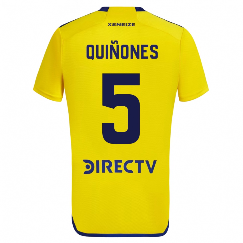 Kobiety Florencia Quinones #5 Żółty Wyjazdowa Koszulka 2023/24 Koszulki Klubowe