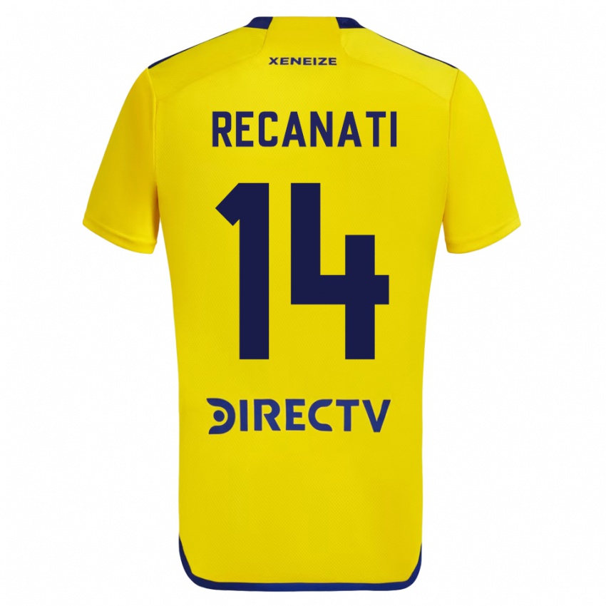 Kobiety Bianca Recanati #14 Żółty Wyjazdowa Koszulka 2023/24 Koszulki Klubowe