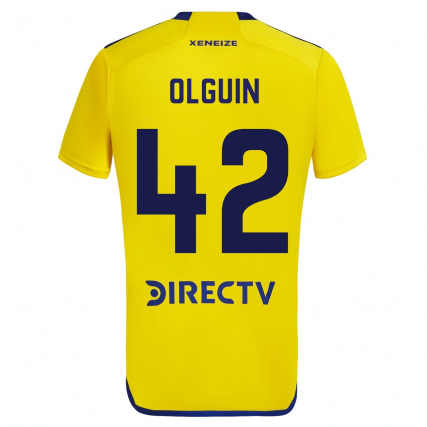 Kobiety Matias Olguin #42 Żółty Wyjazdowa Koszulka 2023/24 Koszulki Klubowe