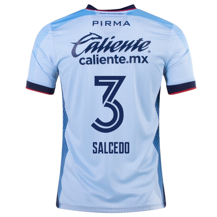 Kobiety Carlos Salcedo #3 Niebieskie Niebo Wyjazdowa Koszulka 2023/24 Koszulki Klubowe