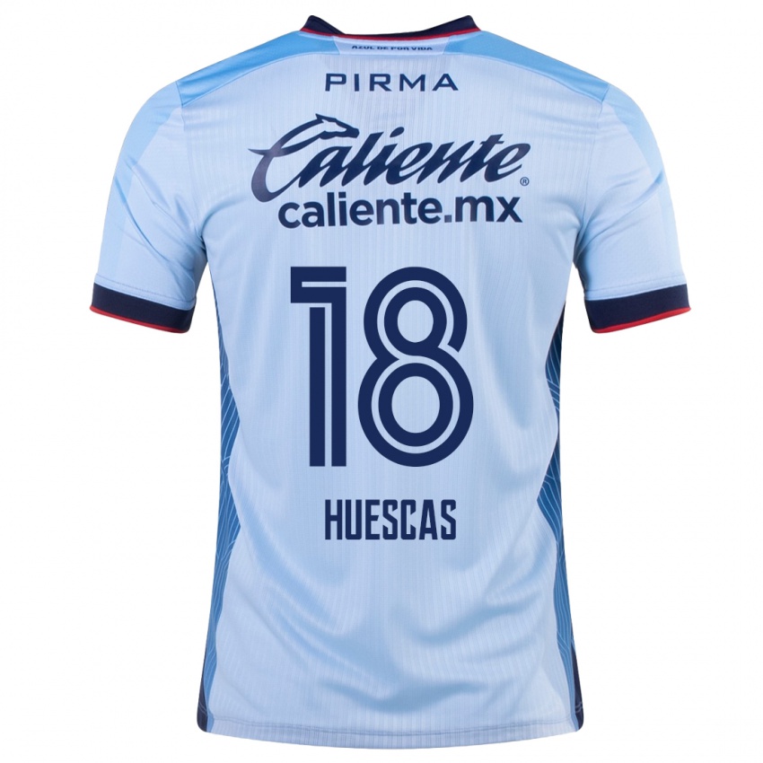 Kobiety Rodrigo Huescas #18 Niebieskie Niebo Wyjazdowa Koszulka 2023/24 Koszulki Klubowe