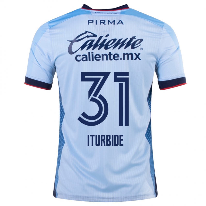 Kobiety Luis Iturbide #31 Niebieskie Niebo Wyjazdowa Koszulka 2023/24 Koszulki Klubowe