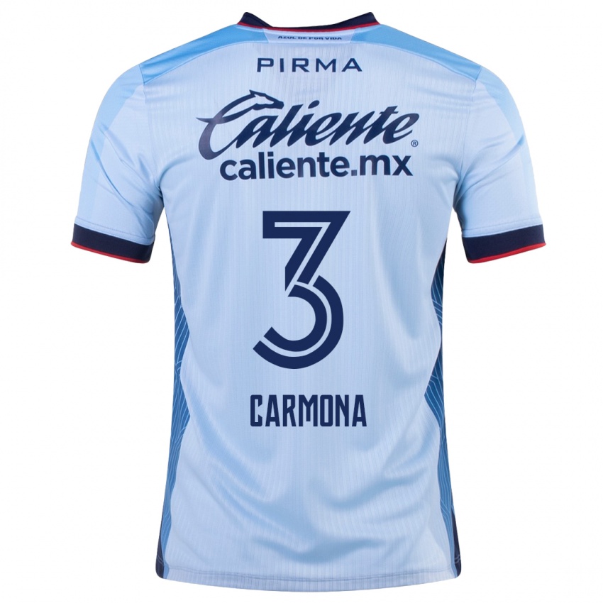 Kobiety Edith Carmona #3 Niebieskie Niebo Wyjazdowa Koszulka 2023/24 Koszulki Klubowe