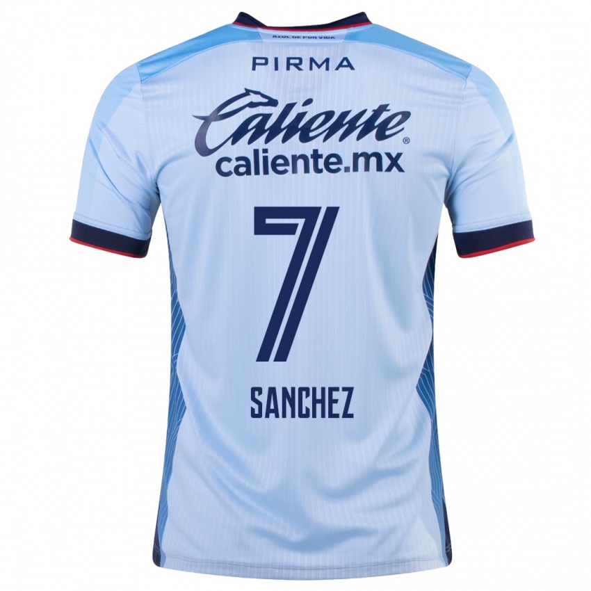 Kobiety Andrea Sanchez #7 Niebieskie Niebo Wyjazdowa Koszulka 2023/24 Koszulki Klubowe