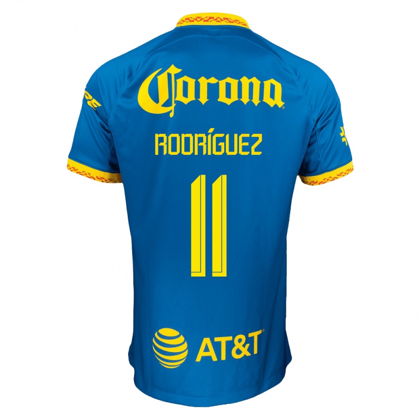Kobiety Jonathan Rodriguez #11 Niebieski Wyjazdowa Koszulka 2023/24 Koszulki Klubowe