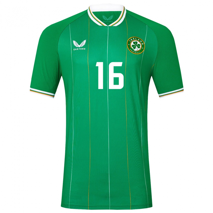 Dzieci Irlandia Caoimhín Kelleher #16 Zielony Domowa Koszulka 24-26 Koszulki Klubowe