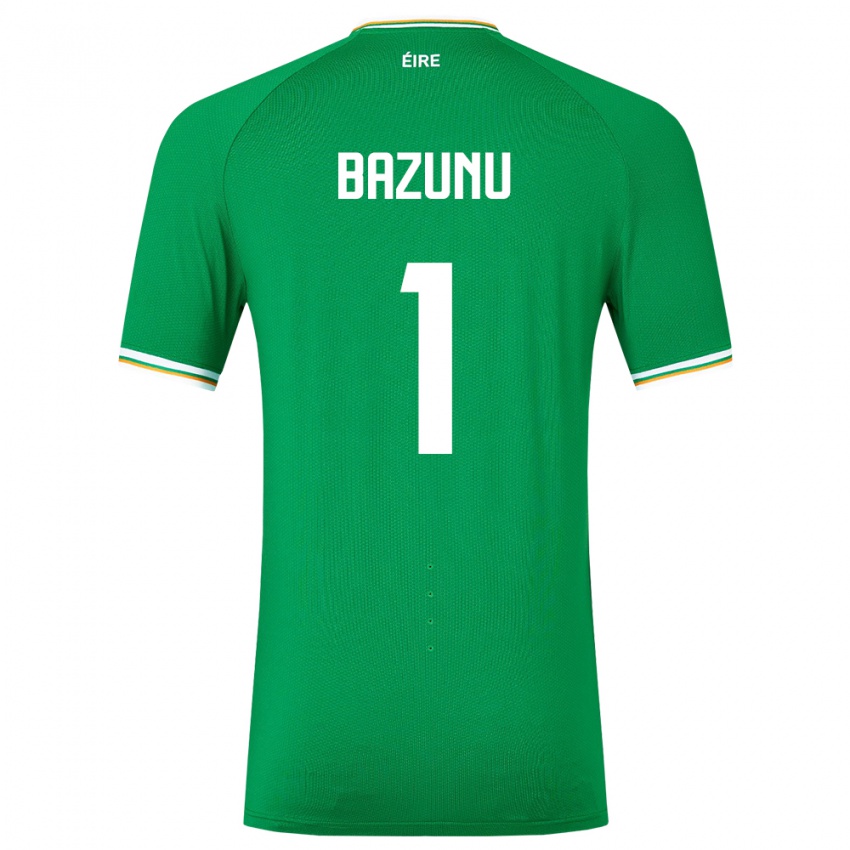 Dzieci Irlandia Gavin Bazunu #1 Zielony Domowa Koszulka 24-26 Koszulki Klubowe
