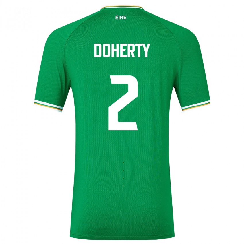Dzieci Irlandia Matt Doherty #2 Zielony Domowa Koszulka 24-26 Koszulki Klubowe