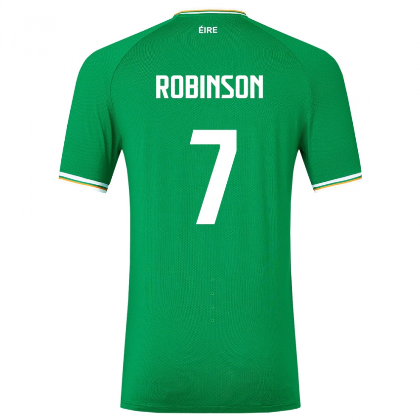 Dzieci Irlandia Callum Robinson #7 Zielony Domowa Koszulka 24-26 Koszulki Klubowe