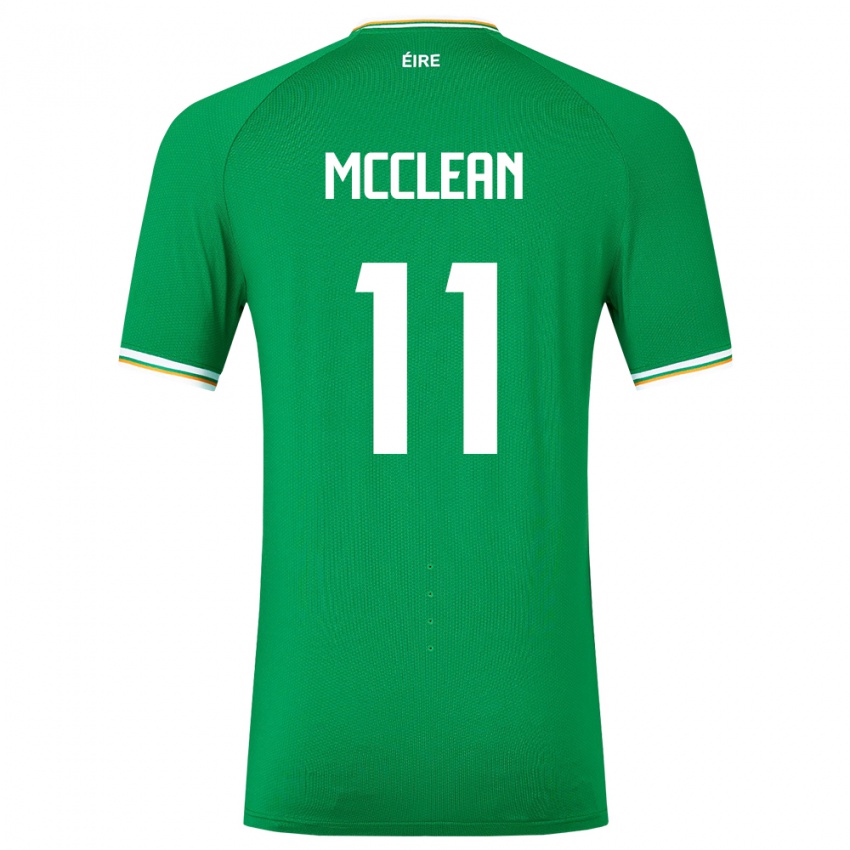 Dzieci Irlandia James Mcclean #11 Zielony Domowa Koszulka 24-26 Koszulki Klubowe