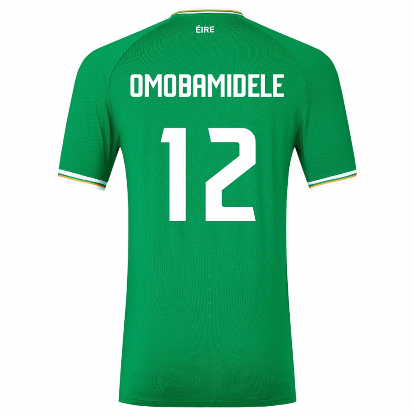 Dzieci Irlandia Andrew Omobamidele #12 Zielony Domowa Koszulka 24-26 Koszulki Klubowe