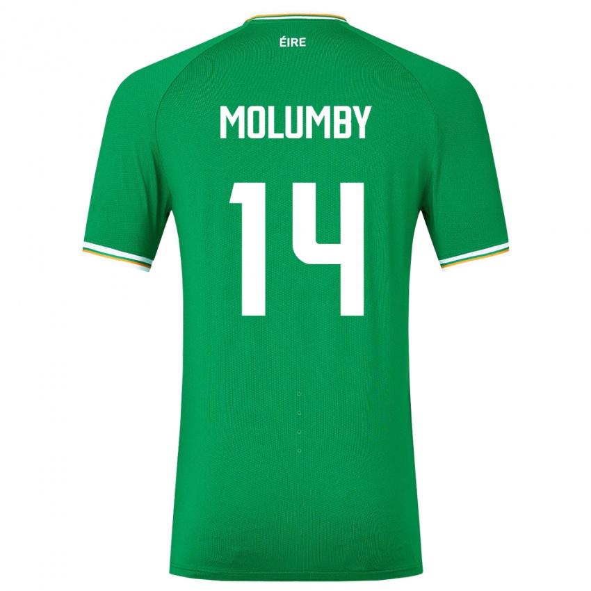 Dzieci Irlandia Jayson Molumby #14 Zielony Domowa Koszulka 24-26 Koszulki Klubowe