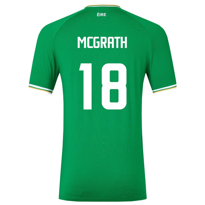 Dzieci Irlandia Jamie Mcgrath #18 Zielony Domowa Koszulka 24-26 Koszulki Klubowe