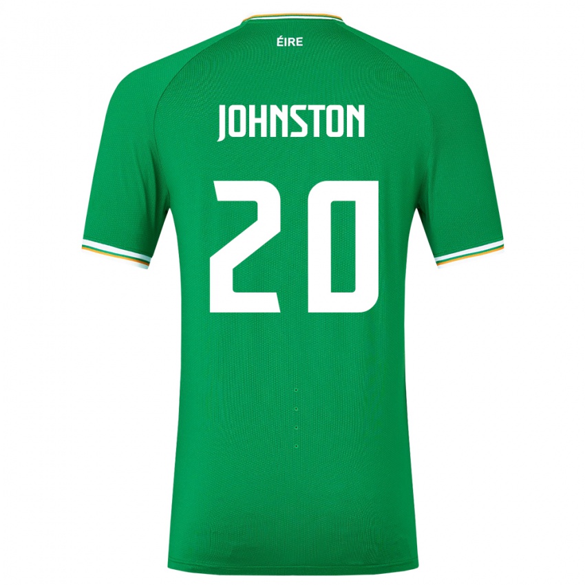 Dzieci Irlandia Mikey Johnston #20 Zielony Domowa Koszulka 24-26 Koszulki Klubowe