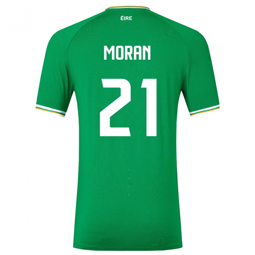Dzieci Irlandia Andy Moran #21 Zielony Domowa Koszulka 24-26 Koszulki Klubowe
