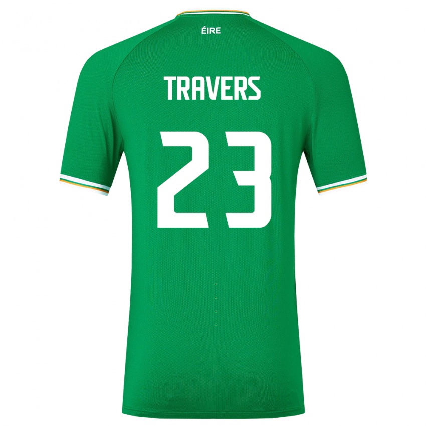 Dzieci Irlandia Mark Travers #23 Zielony Domowa Koszulka 24-26 Koszulki Klubowe