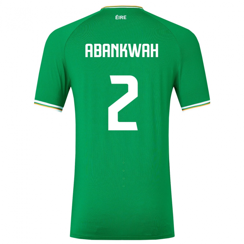 Dzieci Irlandia James Abankwah #2 Zielony Domowa Koszulka 24-26 Koszulki Klubowe