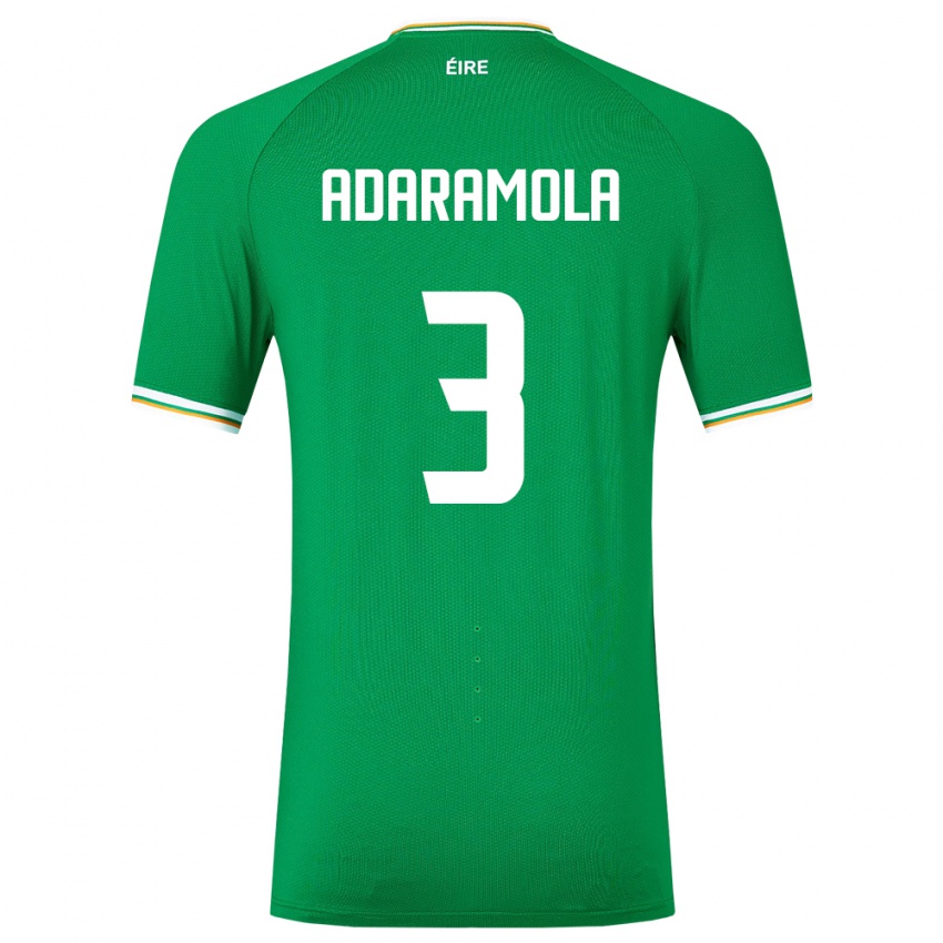 Dzieci Irlandia Tayo Adaramola #3 Zielony Domowa Koszulka 24-26 Koszulki Klubowe