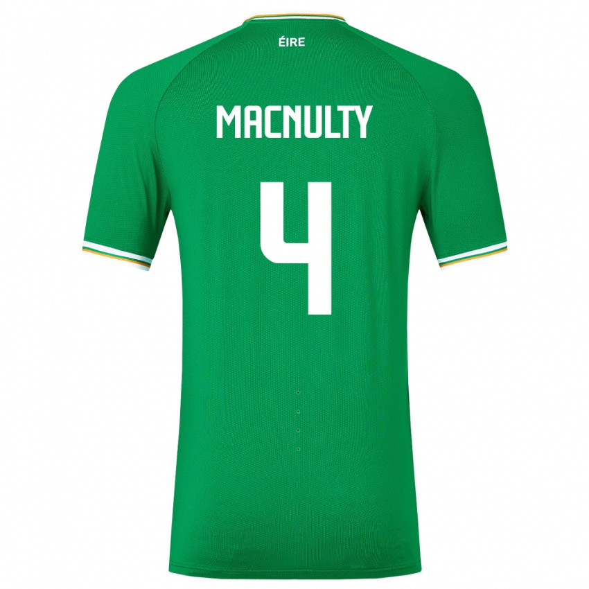 Dzieci Irlandia Anselmo García Macnulty #4 Zielony Domowa Koszulka 24-26 Koszulki Klubowe