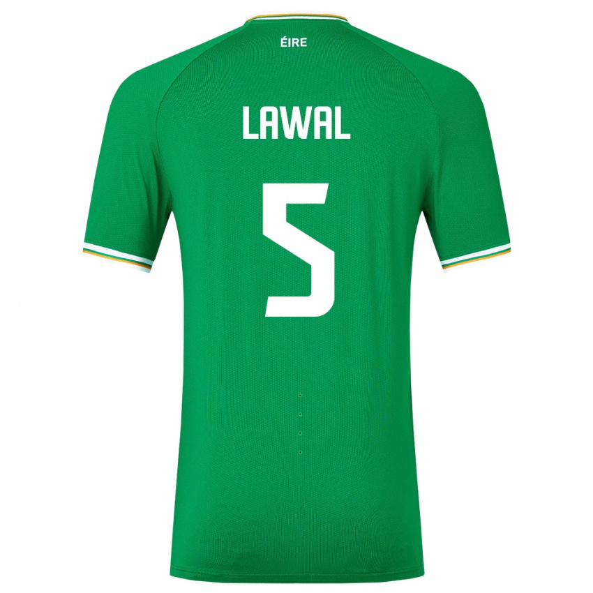 Dzieci Irlandia Bosun Lawal #5 Zielony Domowa Koszulka 24-26 Koszulki Klubowe
