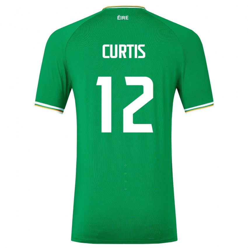 Dzieci Irlandia Sam Curtis #12 Zielony Domowa Koszulka 24-26 Koszulki Klubowe