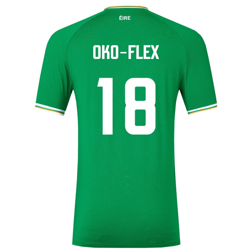 Dzieci Irlandia Armstrong Oko-Flex #18 Zielony Domowa Koszulka 24-26 Koszulki Klubowe