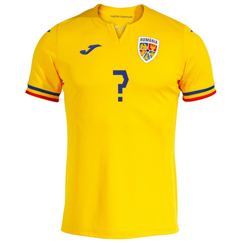 Dzieci Rumunia Andrei Racu #0 Żółty Domowa Koszulka 24-26 Koszulki Klubowe