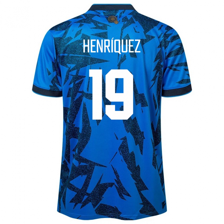 Dzieci Salwador Alejandro Henríquez #19 Niebieski Domowa Koszulka 24-26 Koszulki Klubowe